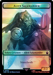 Alien Angel // Alien Salamander Double-Sided Token (Surge Foil) [Doctor Who Tokens] 