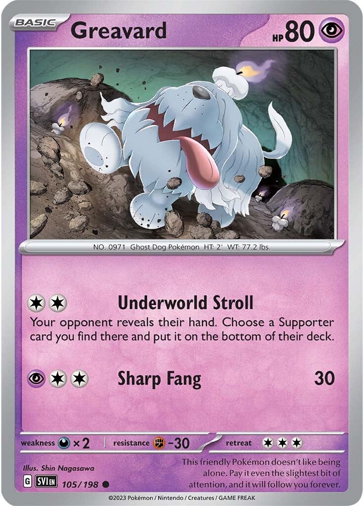 Greavard (105/198) [Scarlet & Violet: Base Set] 