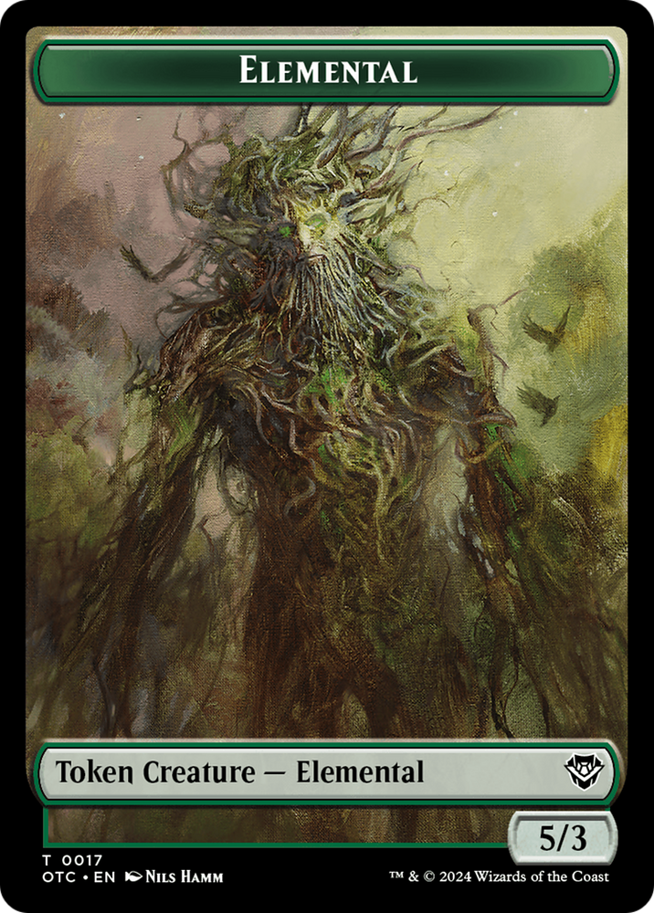 Insect // Elemental (0017) Double-Sided Token [Outlaws of Thunder Junction Commander Tokens]