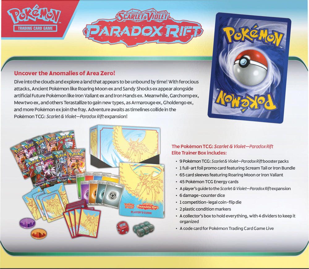 Scarlet &amp; Violet: Paradox Rift - Elite Trainer Box (Roaring Moon) 