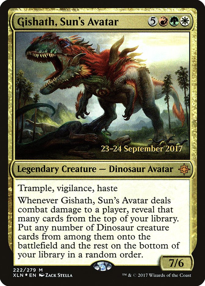 Gishath, Sun's Avatar [Ixalan Prerelease Promos] 