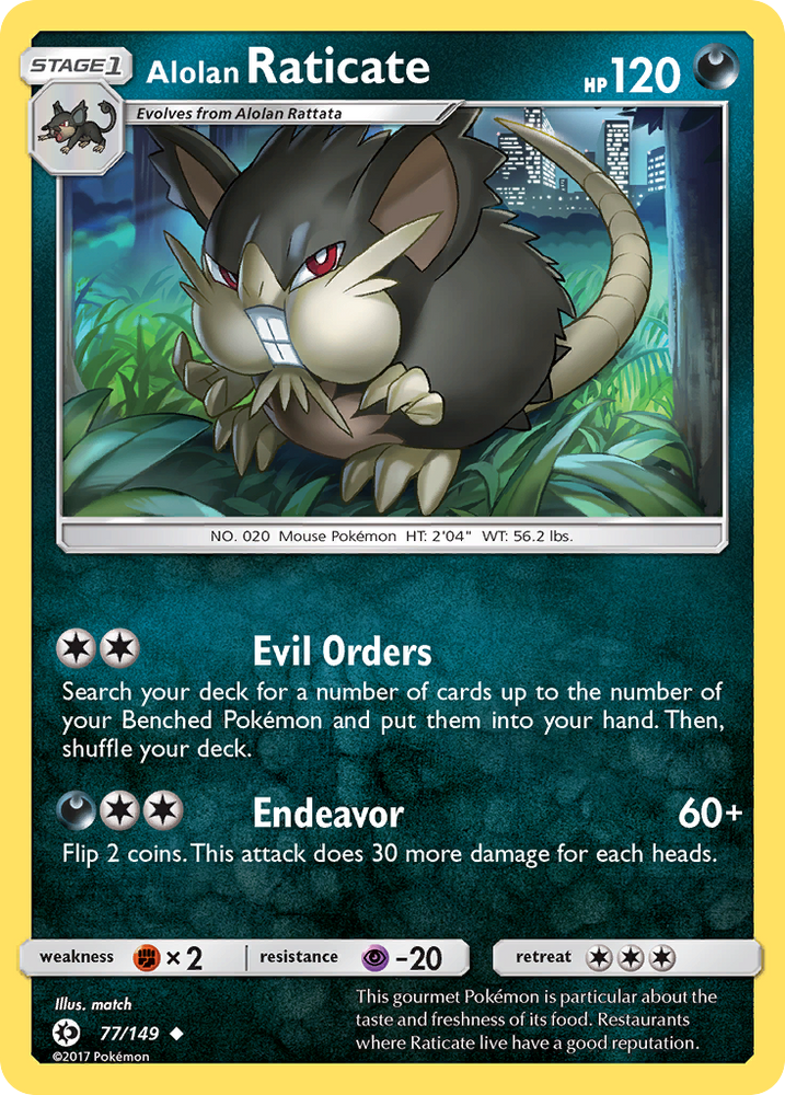 Alolan Raticate (77/149) [Sun &amp; Moon: Base Set] 