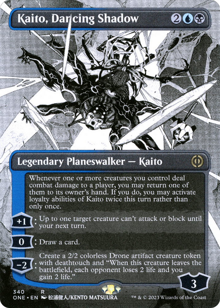 Kaito, Dancing Shadow (Borderless Manga) [Phyrexia: All Will Be One] 