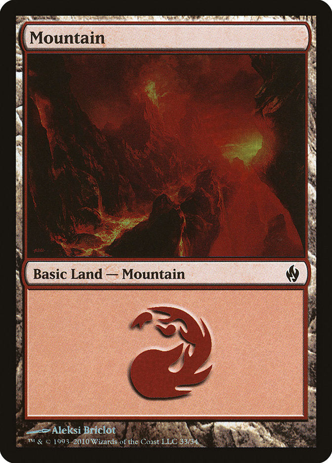 Mountain (33) [Premium Deck Series: Fire and Lightning] 