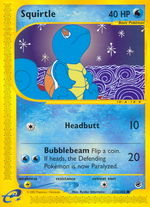 Squirtle (132/165) [Expedition: Base Set] 