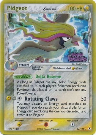 Pidgeot (14/110) (Delta Species) (Stamped) [EX: Holon Phantoms] 