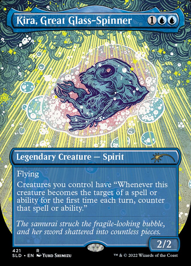 Kira, Great Glass-Spinner (Borderless) [Secret Lair Drop Series] 