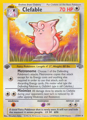 Clefable (17/64) [Jungle 1st Edition] 