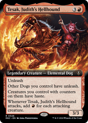 Tesak, Judith's Hellhound (Extended Art) [Murders at Karlov Manor Commander] 