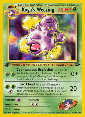 Koga's Weezing (50/132) [Gym Challenge 1st Edition] 