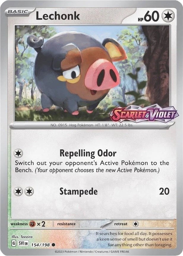 Lechonk (154/198) (Store Promo) [Scarlet & Violet: Base Set] 