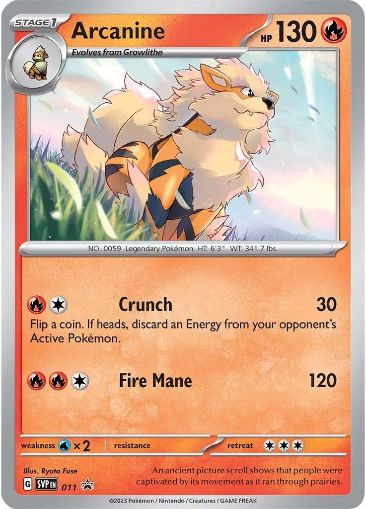 Arcanine (011) [Scarlet & Violet: Black Star Promos] 