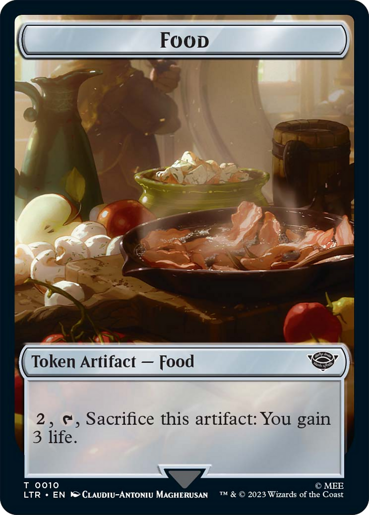 Food (10) // Treasure Double-Sided Token [The Lord of the Rings: Tales of Middle-Earth Tokens] 