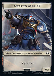 Astartes Warrior // Robot Double-Sided Token (Surge Foil) [Warhammer 40,000 Tokens] 