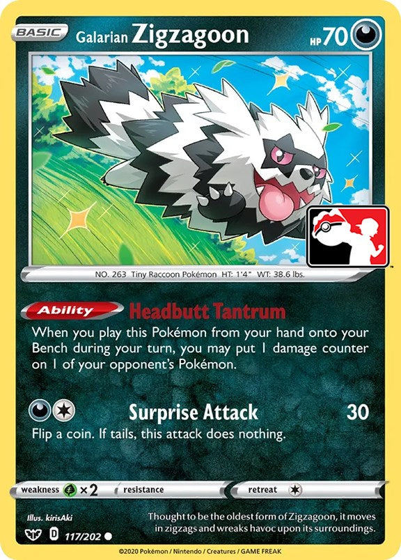 Galarian Zigzagoon (117/202) [Prize Pack Series One] 