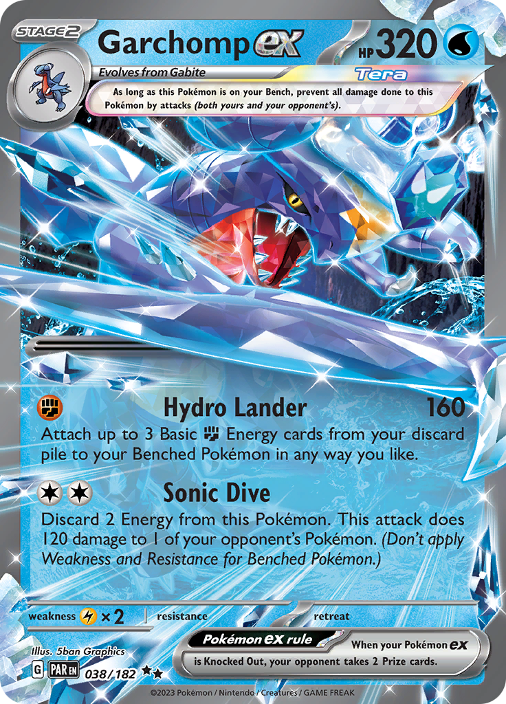 Garchomp ex (038/182) [Scarlet & Violet: Paradox Rift] 