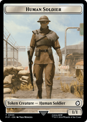 Settlement // Human Soldier Double-Sided Token [Fallout Tokens] 
