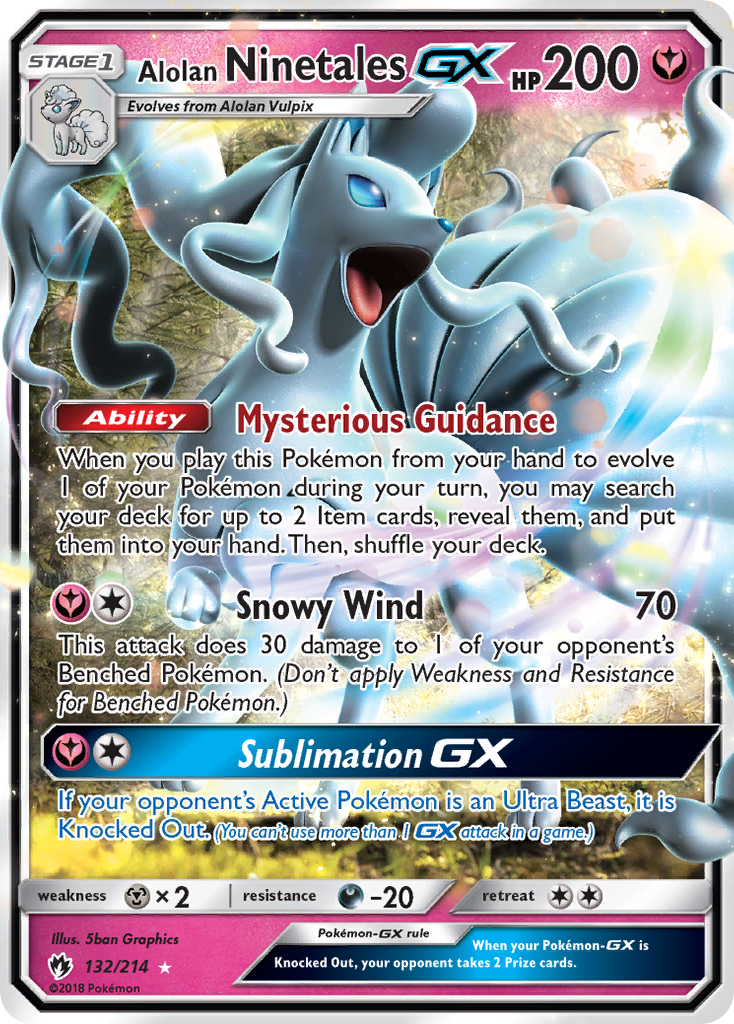 Alolan Ninetales GX (132/214) [Sun & Moon: Lost Thunder] 