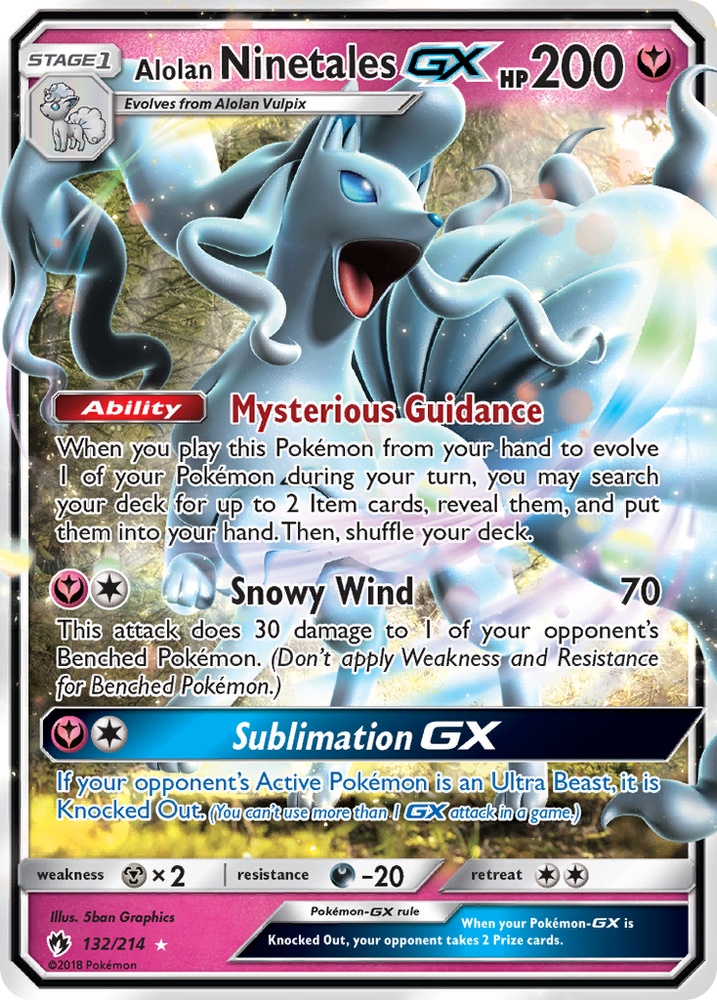 Alolan Ninetales GX (132/214) [Sun &amp; Moon: Lost Thunder] 