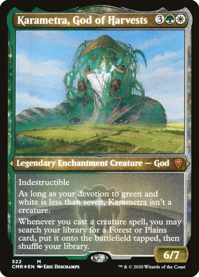 Karametra, God of Harvests (Etched) [Commander Legends] 