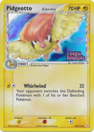 Pidgeotto (49/110) (Delta Species) (Stamped) [EX: Holon Phantoms] 