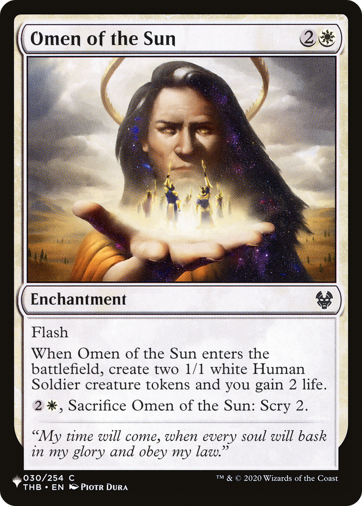 Omen of the Sun [The List]