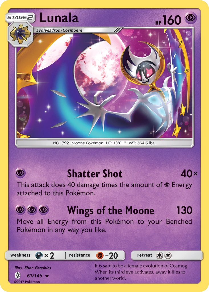 Lunala (61/145) (Theme Deck Exclusive) [Sun & Moon: Guardians Rising] 