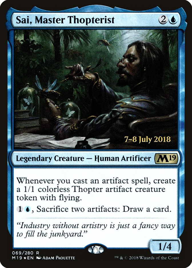 Sai, Master Thopterist [Core Set 2019 Prerelease Promos] 