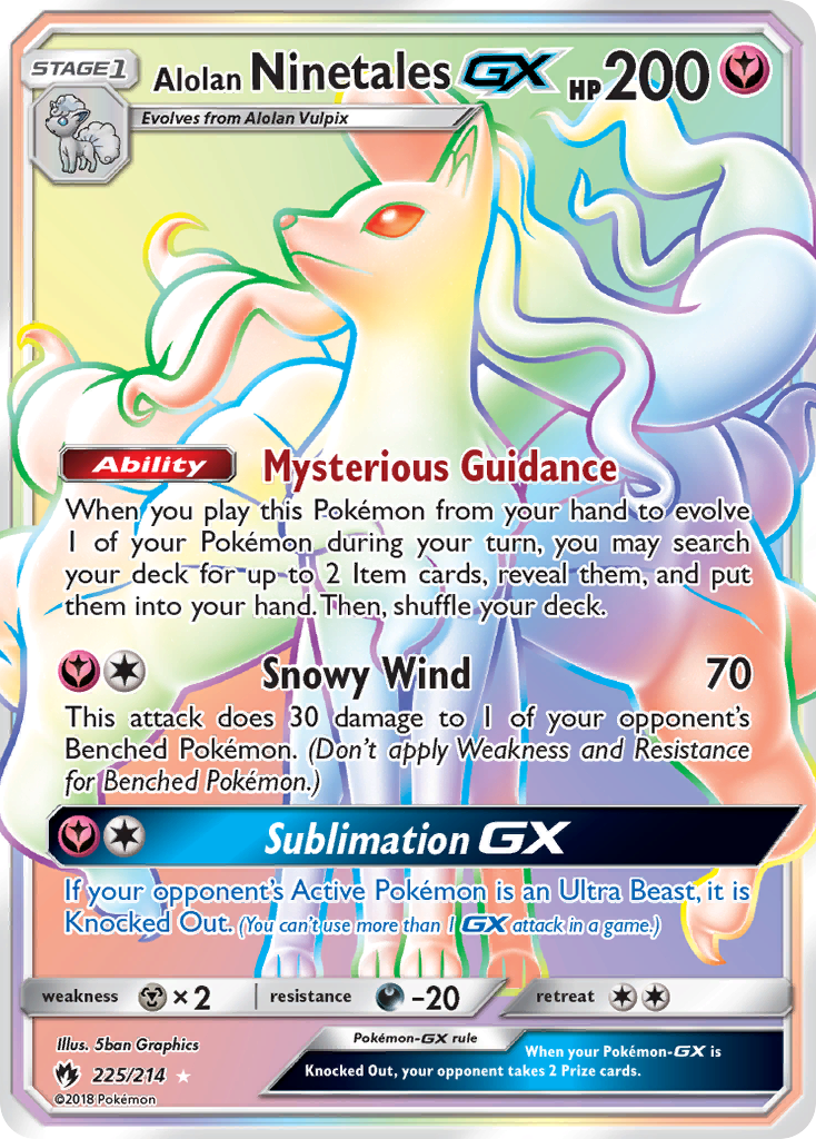 Alolan Ninetales GX (225/214) [Sun & Moon: Lost Thunder] 