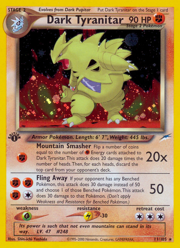 Dark Tyranitar (11/105) [Neo Destiny 1st Edition]