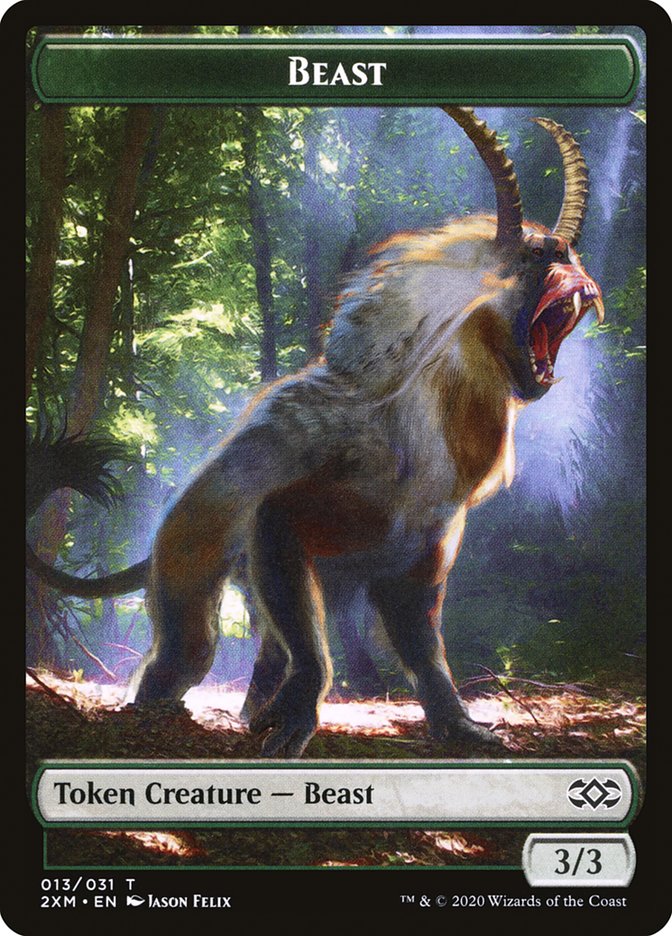 Ape // Beast Double-Sided Token [Double Masters Tokens] 