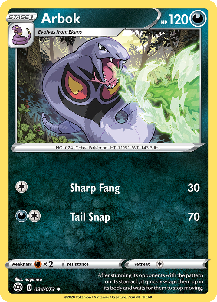 Arbok (034/073) [Sword &amp; Shield: Champion's Path] 