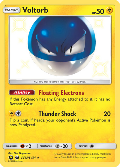 Voltorb (SV13/SV94) [Sun &amp; Moon: Hidden Fates - Shiny Vault] 