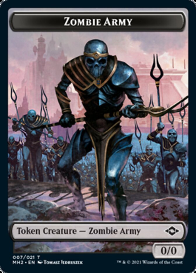 Treasure (21) // Zombie Army Double-Sided Token [Modern Horizons 2 Tokens] 