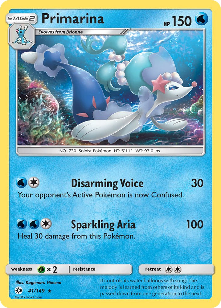 Primarina (41/149) (Theme Deck Exclusive) [Sun &amp; Moon: Base Set] 