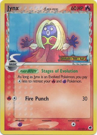 Jynx (17/101) (Delta Species) (Stamped) [EX: Dragon Frontiers] 