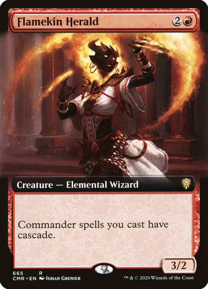 Flamekin Herald (Extended Art) [Commander Legends] 