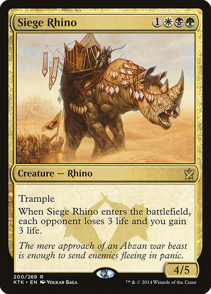 Siege Rhino [Khans of Tarkir] 