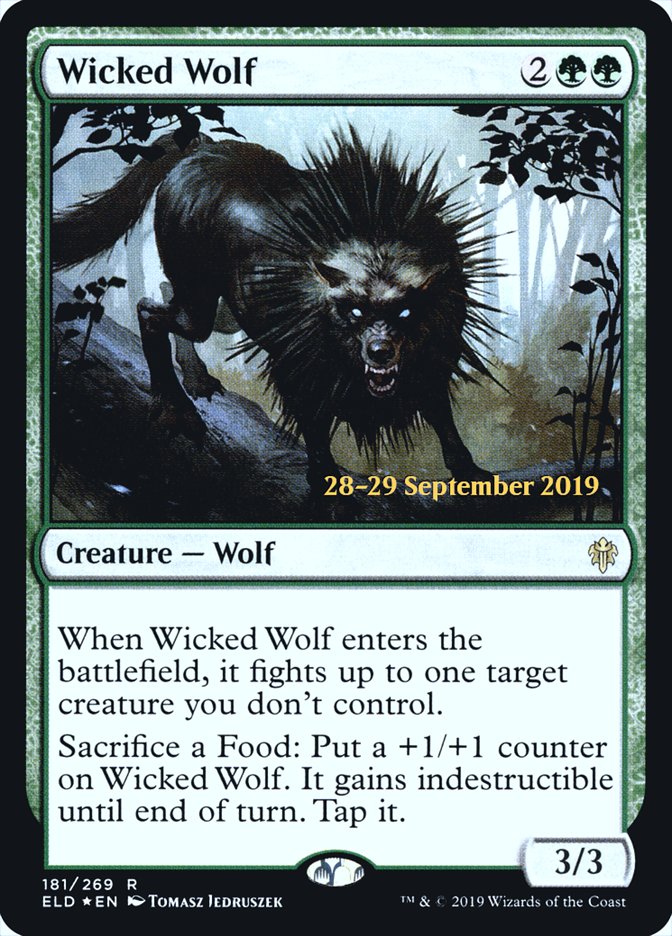 Wicked Wolf [Throne of Eldraine Prerelease Promos] 