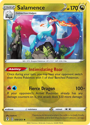 Salamence (109/203) [Sword & Shield: Evolving Skies]