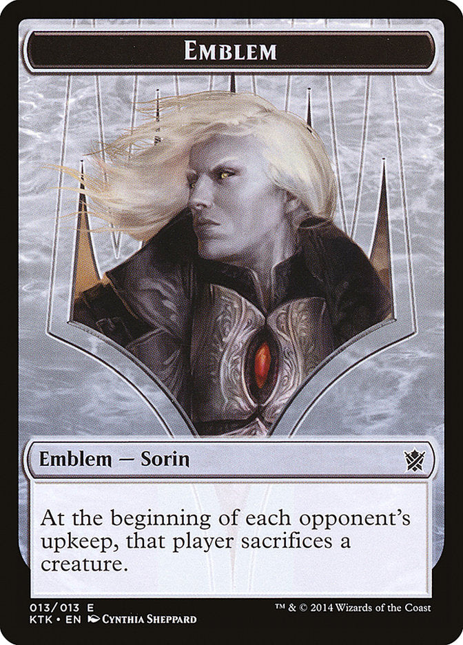 Sorin, Solemn Visitor Emblem [Khans of Tarkir Tokens] 