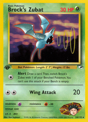 Brock's Zubat (24/132) [Gym Heroes 1st Edition] 