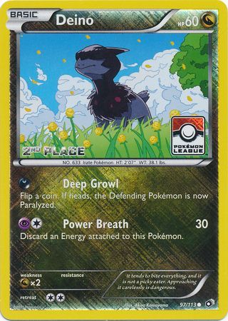 Deino (97/113) (League Promo 2nd Place) [Black &amp; White: Legendary Treasures] 