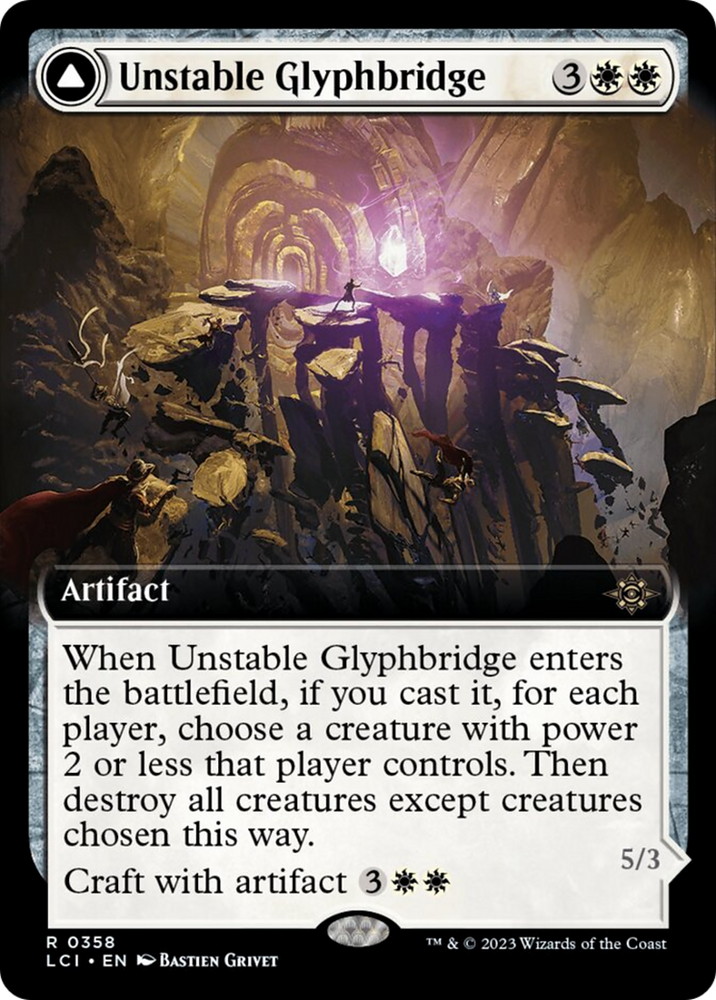 Unstable Glyphbridge // Sandswirl Wanderglyph (Extended Art) [The Lost Caverns of Ixalan] 