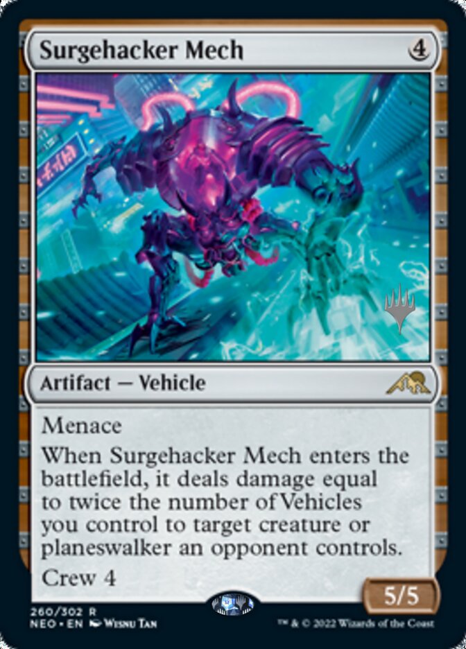 Surgehacker Mech (Promo Pack) [Kamigawa: Neon Dynasty Promos] 