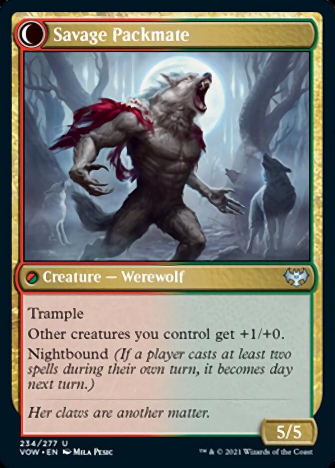 Child of the Pack // Savage Packmate [Innistrad: Crimson Vow] 