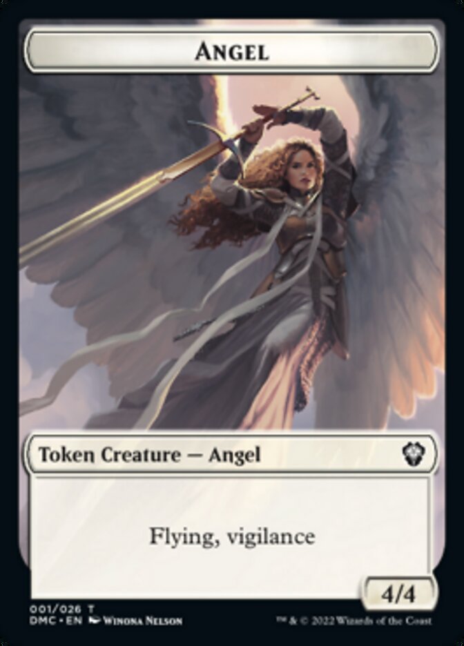 Kavu // Angel Double-Sided Token [Dominaria United Commander Tokens] 