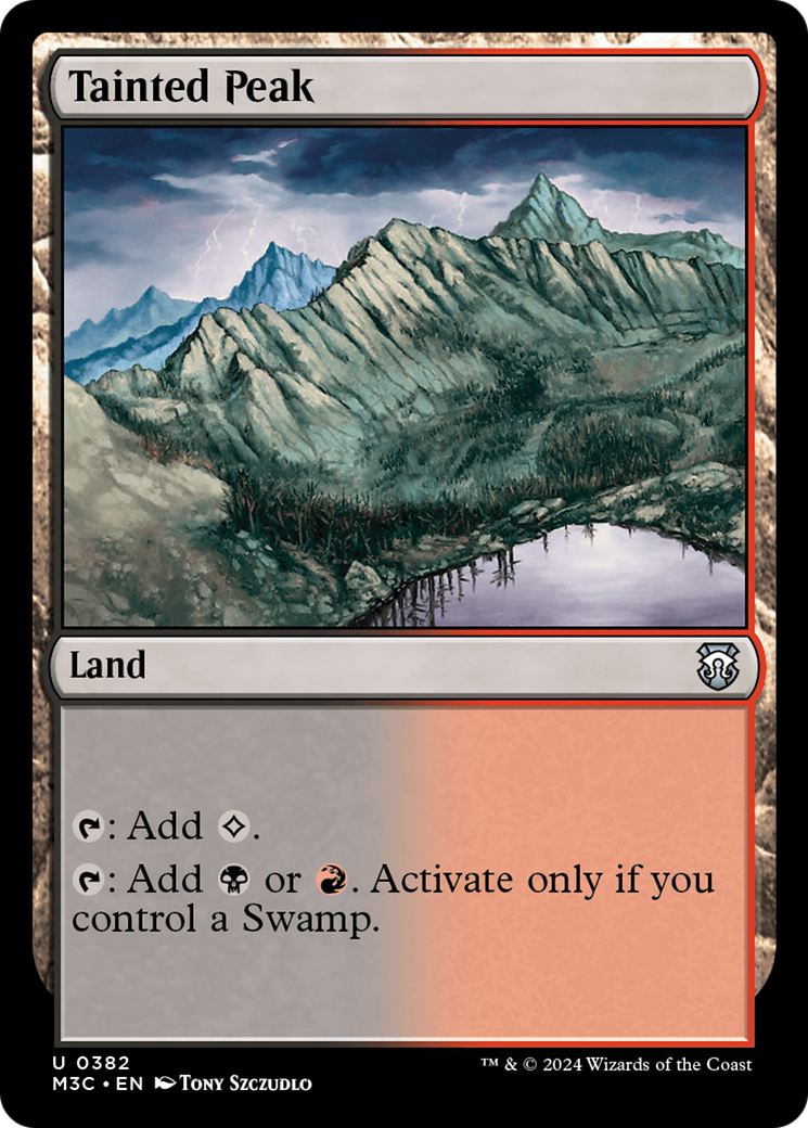 Tainted Peak (Ripple Foil) [Modern Horizons 3 Commander] 