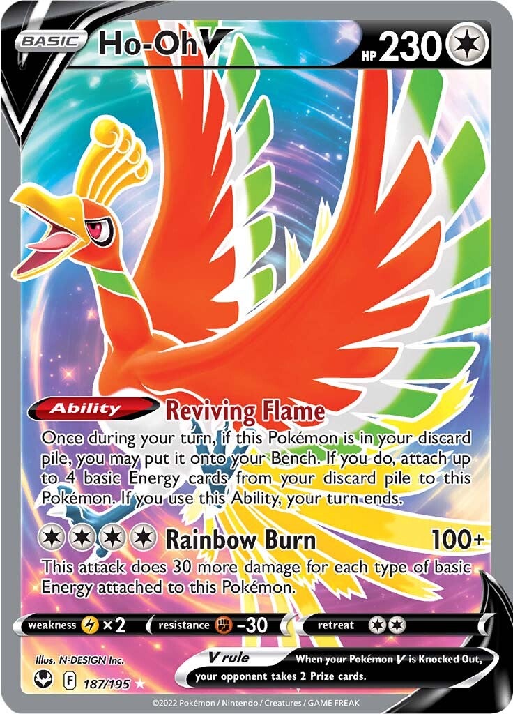 Ho-oh V (187/195) [Sword & Shield: Silver Tempest] 