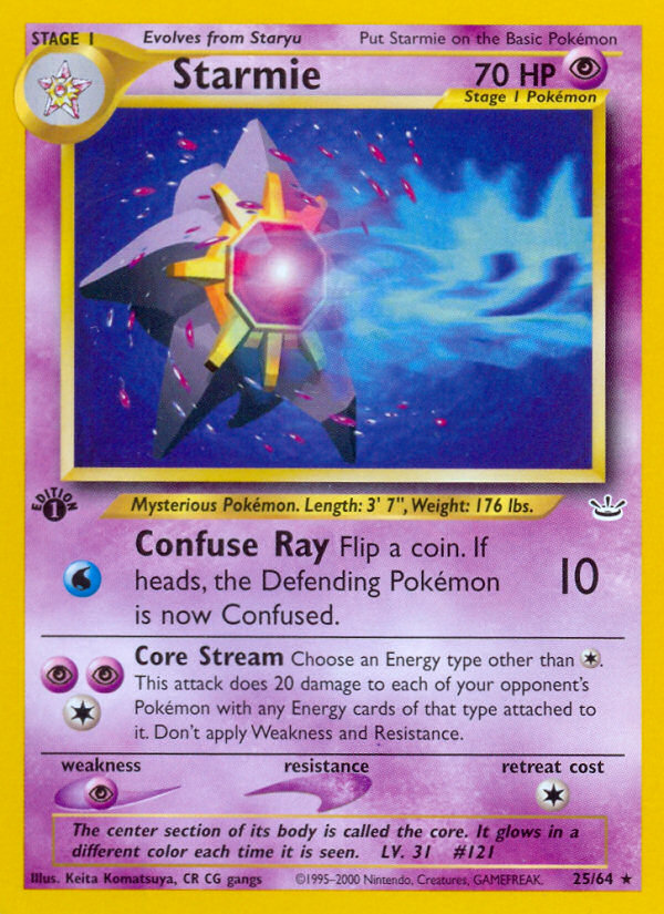 Starmie (25/64) [Neo Revelation 1st Edition] 